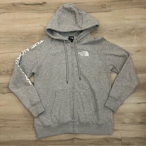 The North Face Women’s Half Dome Logo Hoodie Gray Full Zip Size Medium